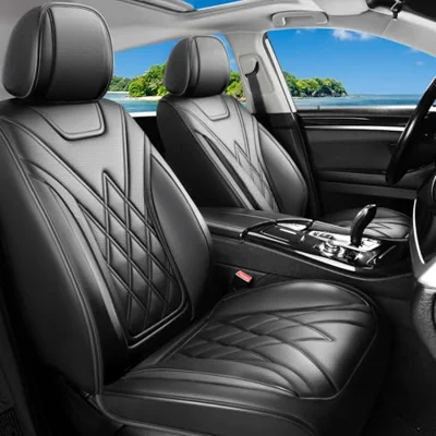 SHOUXIU Car Seat Covers Compatible with GMC Yukon 2007-2025 2026 - Full Set 5 Seats Luxury Leather All-Weather Seat Cushions & Protectors, Waterproof 