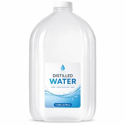One gallon jug of distilled water for mixing coolant concentrate