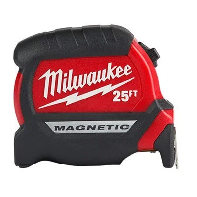 Milwaukee 25ft magnetic tape measure, useful for checking a car's actual length.