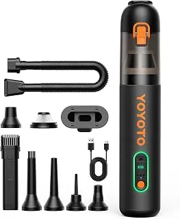Cordless Car Vacuum Cleaner: 7-in-1 & 16000Pa Strong Suction - Blackish