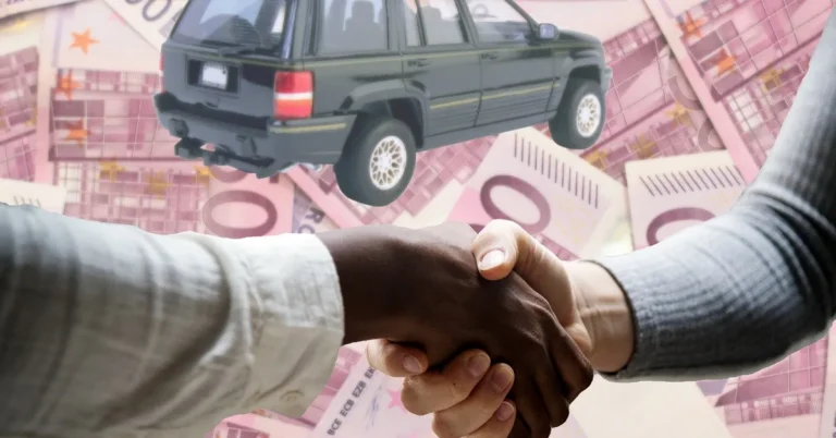 Car buyer negotiating price at a dealership