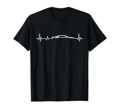 Car Guy Heartbeat Car Enthusiast Racing Car Driver Racer T-Shirt