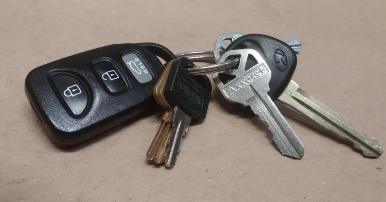 Car key fob used for remote engine start