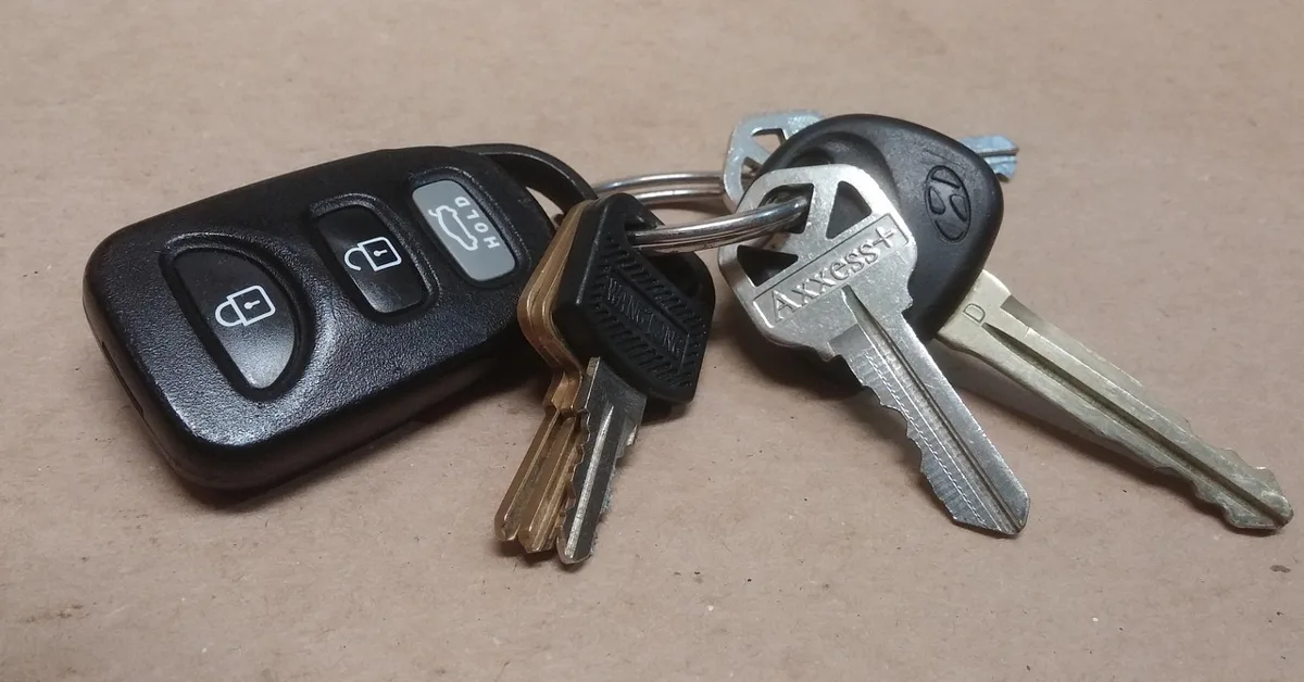 Car key fob used for remote engine start
