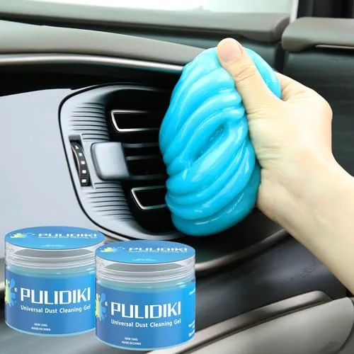 PULIDIKI Car Cleaning Gel Car Cleaning Putty Car Putty Auto Detailing Tools Car Slime Cleaner Car Interior Cleaner Car Cleaning Supplies Cleaning Kit Car Accessories Car Gifts for Men Women Blue 2Pack