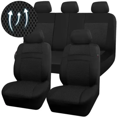CAR PASS Seat Cover Full Sets, 3D Air Mesh Car ...