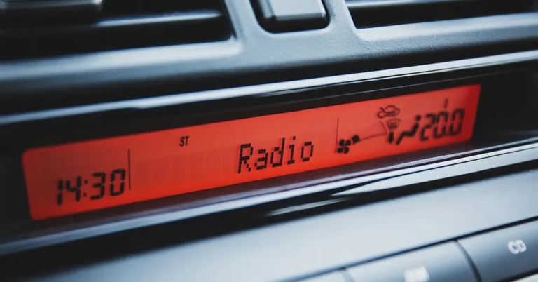 Car dashboard radio display where satellite radio channels appear once installed