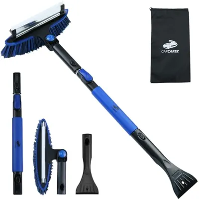 Carcarez 39" Extendable Car Snow Brush And Ice Scraper