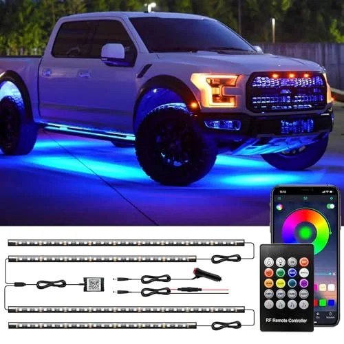 Underglow Kit for Car, Led Underglow Lights with App and Remote Control, 16 Million RGB Colors, 29 ...