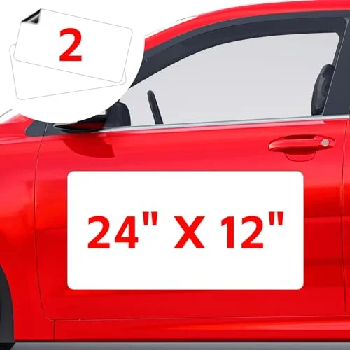 2 Pack Blank Car Magnets, 24