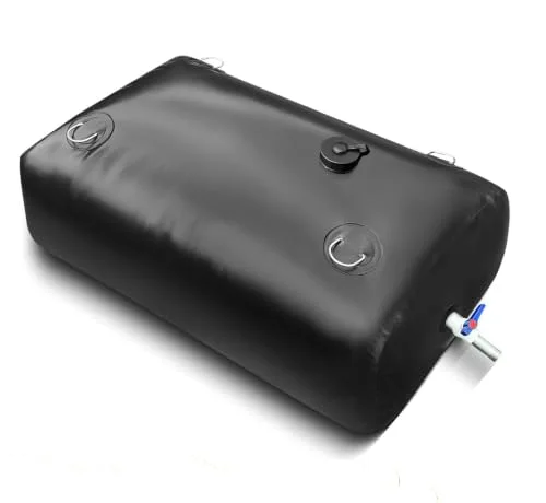 50 Gallon Collapsible Water Storage Bladder Tank – Portable Bag, Heavy-Duty PVC Container with ...