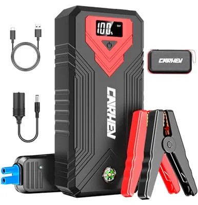 CARHEV 3000A Jump Starter, 24000mAh Car Battery Jump Starter (up ...