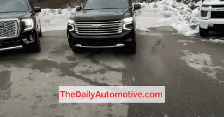 Chevrolet Tahoe and Suburban SUVs parked side by side showing the size difference