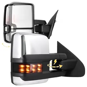 Chrome Power Fold Towing Mirrors for 2014-2018 Chevy