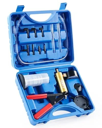 Orion Motor Tech Omt Brake Bleeder Kit With Hand Vacuum Pump And Adapters