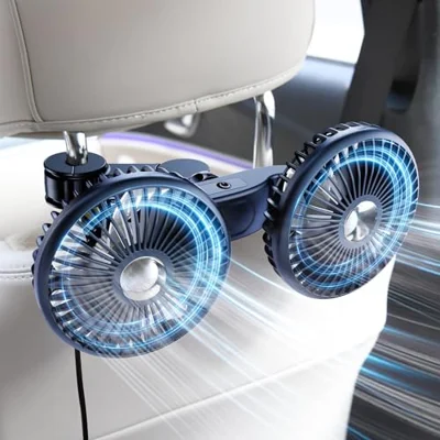 DICMKY Dual Head Car Cooling Fans for Back Seat for Kids, Usb 5V/ ...
