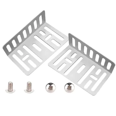 Double DIN Installation Kit - Universal Metal Car Stereo Radio Mounting Bracket and Screws Kit, Car Audio & Video Dash Mounting Kit, Brackets Size - 3.15 x 1.88 x 0.94 in