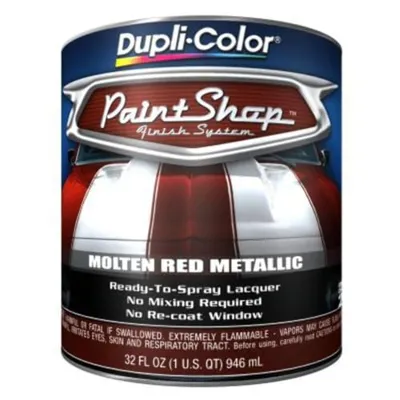 Dupli-Color BSP212 Paint Shop Finish System Base Coat – Molten Red Metallic - 32 oz. Automotive Paint
