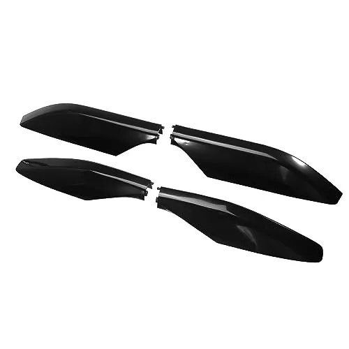 VekAuto 4pcs Car Roof Rack Side Rails End Cover Shell Cap Compatible for Lexus GX470 2003-2009, Durable Plastic Black Cargo Rack Legs Protection