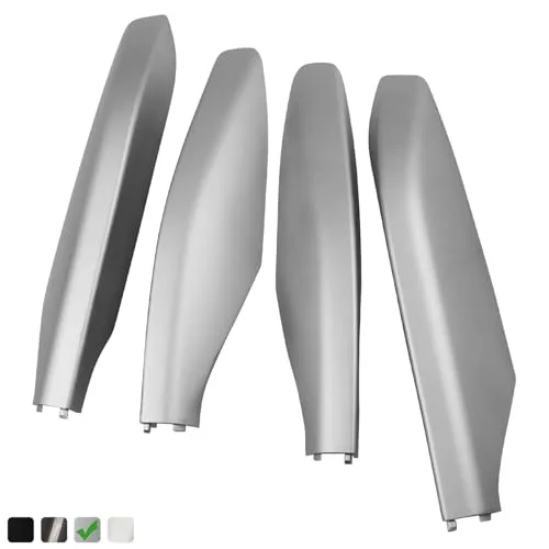 Osompar Roof Rack Rail Leg End Cover Shell 4pcs (Silver) Compatible with Toyota Land Cruiser Prado 120 Lexus GX470 2003-2009 Replaces 63491-60060-A0 63492-60040-A0 Front Rear Left Right Side