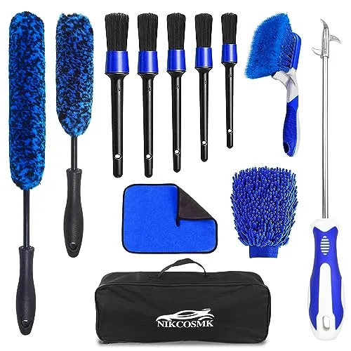 12pcs Wheel Brush Kit For Cleaning Wheel And Tire