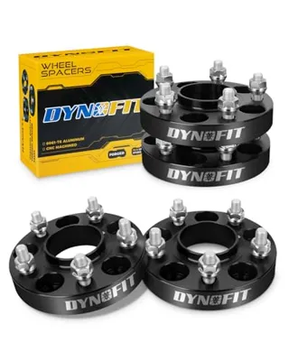 dynofit 5x114.3 Wheel Spacers 1 Inch for Nissan 350Z/370Z & Infiniti G35/G37/FX35, Hubcentric 66.1mm Bore, M12x1.25 Studs, 25mm 5x4.5 Forged Spacers Compatible with Altima/Maxima/Murano, 4Piece