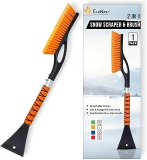 EcoNour Aluminum Ice Scraper with Snow Brush