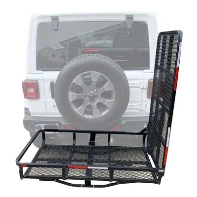 ECOTRIC Hitch Mount Wheelchair Carrier with Mobility Ramp for Wheelchair ...