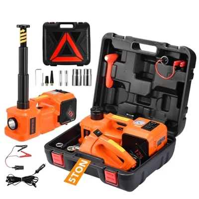 Electric Car Jack Kit 5 Ton 12V Floor Jack Portable Hydraulic Car ...