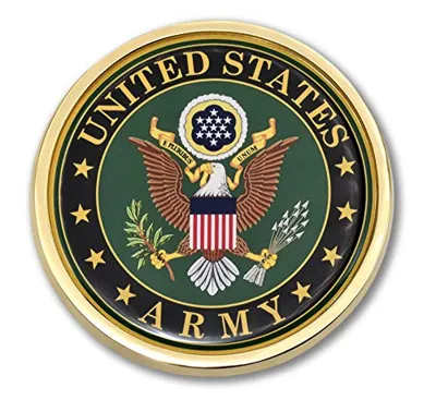Elektroplate Officially Licensed Large United States Army Crest All Metal Chrome Emblem for SUVs/Trucks | Universal Fit at 3.5