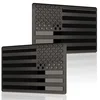 Embossed 3D Metal All Black American Flag Emblem Decal Stickers