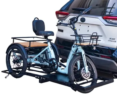 EMOJO Hitch Rack for All Fat Tires Electric Trike (Black)
