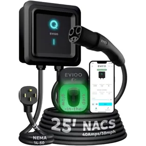EVIQO Level 2 EV Charger NACS 40A NEMA 14-50
