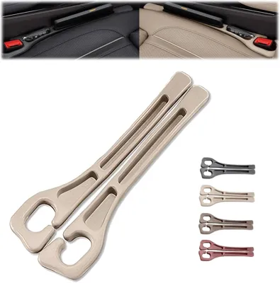 FFKQBH No Drop Seat Guard, Car Seat Gap Filler, Drop seat Gap fillers Between Seat and Console Stop Things from Dropping (Beige)