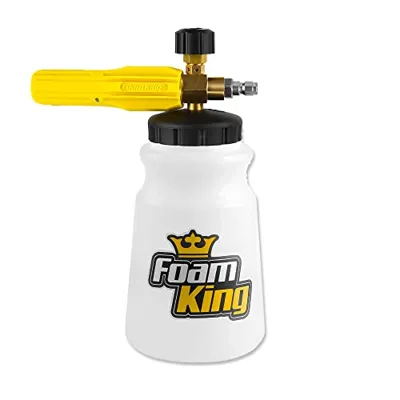 Foam King™ Foam Cannon Pressure Washer, Soap Cannon Pressure Washer, Car Wash Foam Gun Sprayer - Wide Neck, Wide Base, Heavy Duty Pressure Washer Foam Soap Dispenser, Car Detailing Snow Foam Blaster