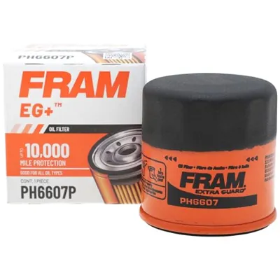 FRAM EG+ PH6607P, 10K Mile Change Automotive Replacement Interval Spin-On Engine Oil Filter for Select Vehicle Models