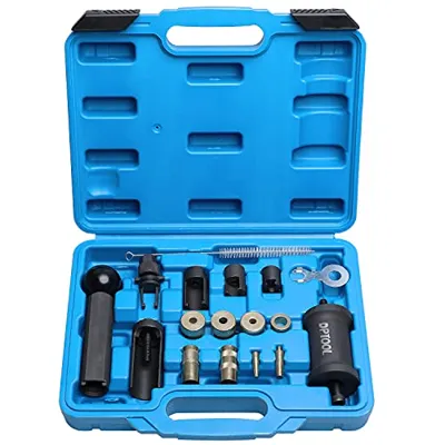 Fuel Injector Puller Removal Set Injector Seal Installer Service Tool Kit Compatible with Audi VW 1.4 1.6 1.8 2.0 2.7 3.0 3.2 3.6 V6 4.2 V8 FSI TSI Petrol