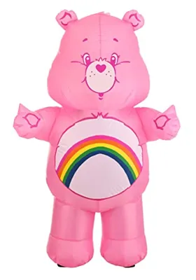 Fun Costumes Care Bears Inflatable Cheer Bear Adult Costume Standard Pink
