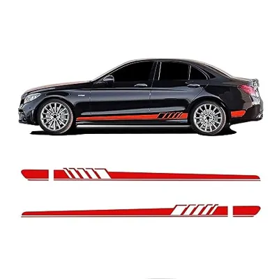 GKmow 2 PCS Racing Stripe Side Body Decals, 4.52
