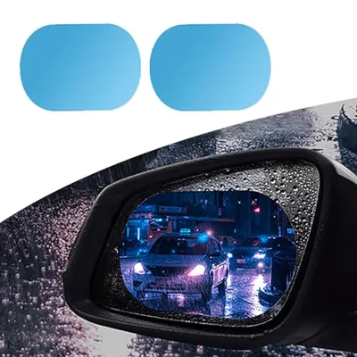 GKmow Pack of 2 Car Rear View Mirror Waterproof Film, ...