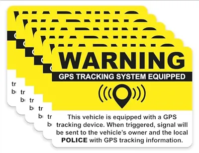GPS Tracking Sticker Anti-Theft Car Vehicle Warning 6 Pack 2.5