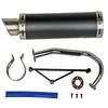 High performance exhaust muffler for a GY6 50cc scooter engine