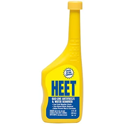 HEET Water Remover & Premium Gas Line Antifreeze, Removes Water from Fuel System, Prevents Gas-line Freezing, Winter Fuel Additive for Fast Cold Weather Starts, 12 fl. oz.
