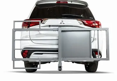 Hitch Rack for Electric Trike Foldable Steel Alloy Trailer Tricycle Hitch Rack Carrier, 500 lb. Capacity