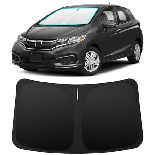 Custom-fit windshield sun shade for Honda Fit