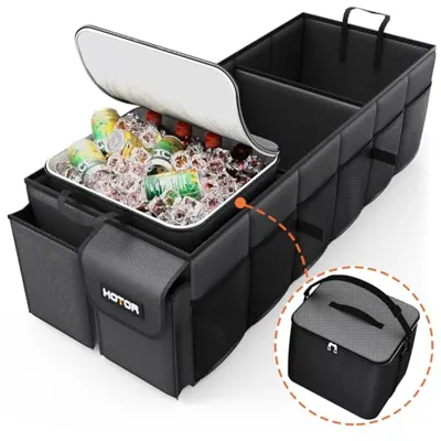 HOTOR Trunk Organizer for Car & SUV, Sturdy Car Organizer ...