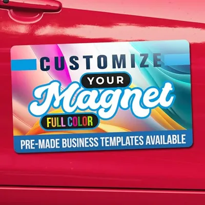 instMerch Custom Car Magnets for Business— Personalized Vehicle Magnetic Signs for Cars, Trucks — Customized with Your Full-Color Image, Text — Templates Available