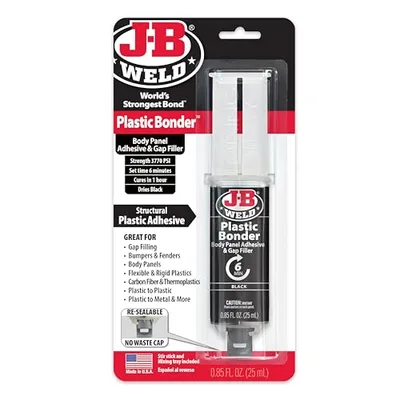 J-B Weld 50139 Plastic Bonder Body Panel Adhesive and Gap Filler Syringe