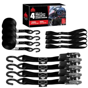 Jack Boss Ratchet Tie Down Straps Set