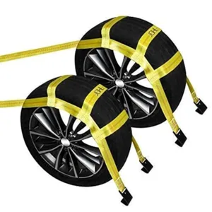 JCHL Tow Dolly Basket Straps with Flat Hooks (2 Pack